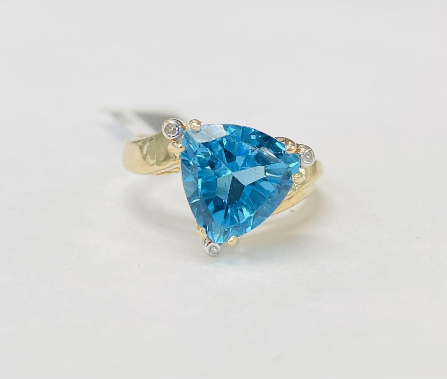 Blue Topaz Statement Cocktail Ring