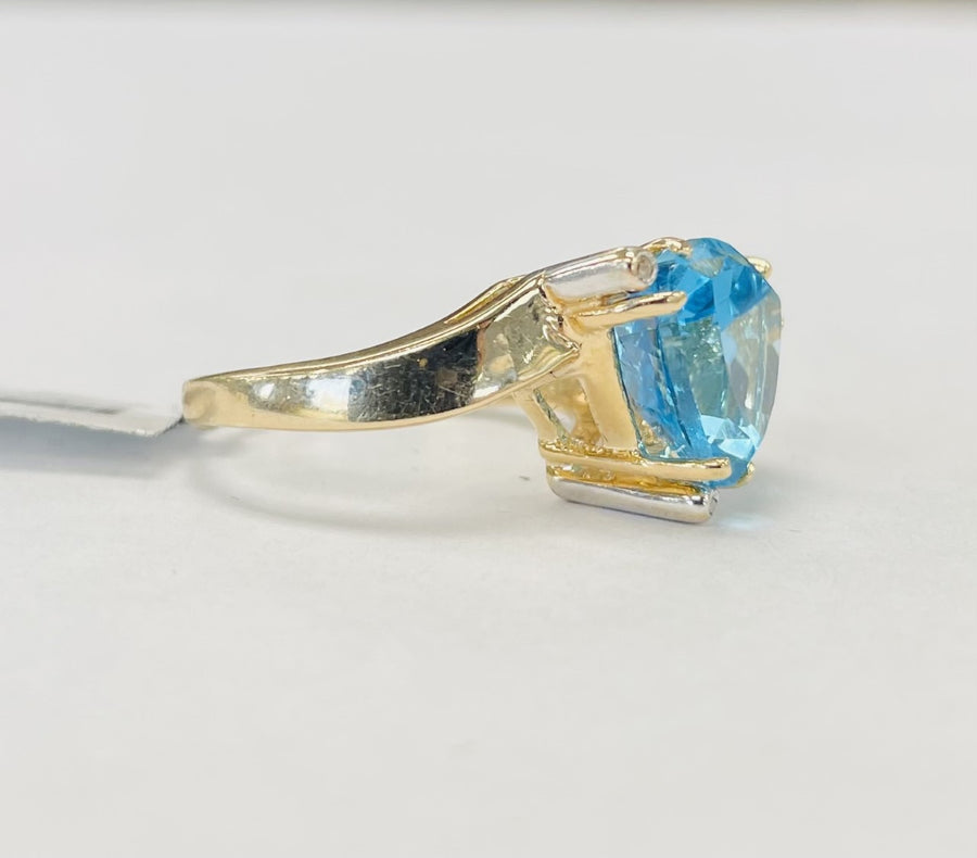 Blue Topaz Statement Cocktail Ring