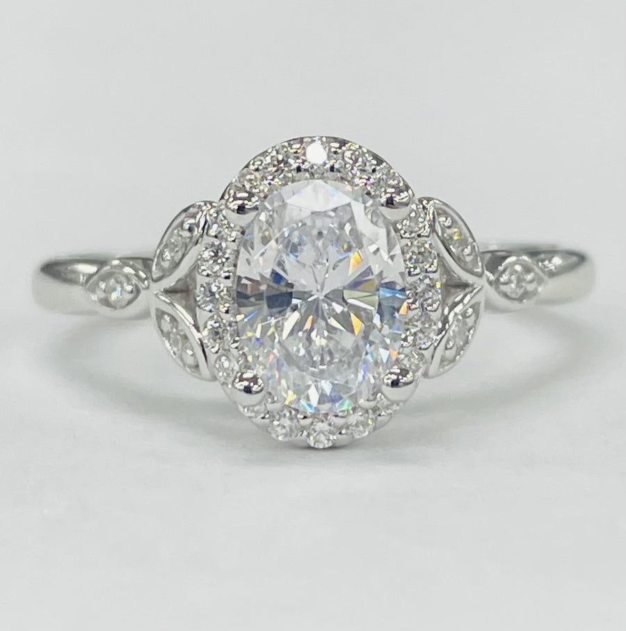 ArtCarved - Floral Inspired Halo Diamond Setting