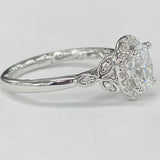 ArtCarved - Floral Inspired Halo Diamond Setting