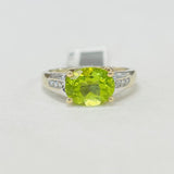 Estate East West Set Peridot Ring