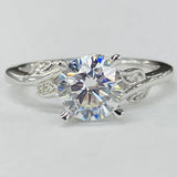 Artcarved Bridal Mounted with CZ Center Contemporary Floral Solitaire Engagement Ring Lilac 14K