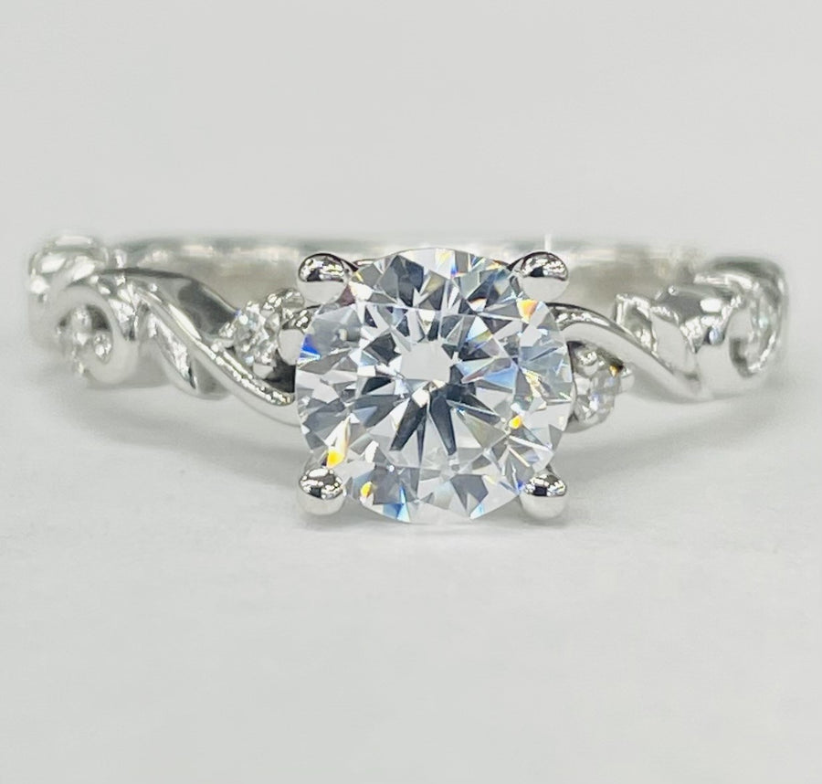 ArtCarved - Vintage Inspired Nature Diamond Setting