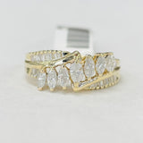 Estate Marquise and Baguette Diamond Fashion Ring