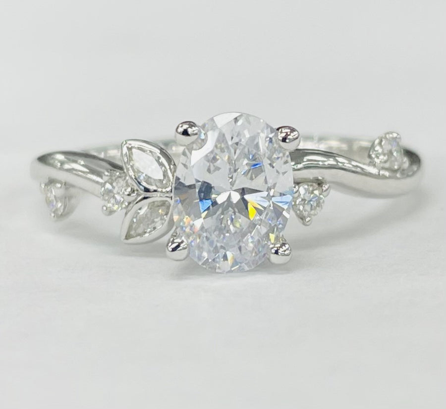 ArtCarved - Floral Hidden Halo Diamond Setting