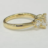 ArtCarved - Three Stone Cushion Diamond Setting