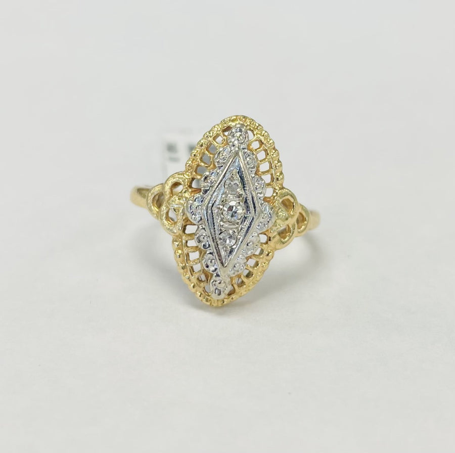 Vintage Filigree Diamond Fashion Ring
