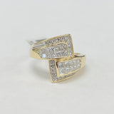 Estate Statement Bypass Diamond Ring