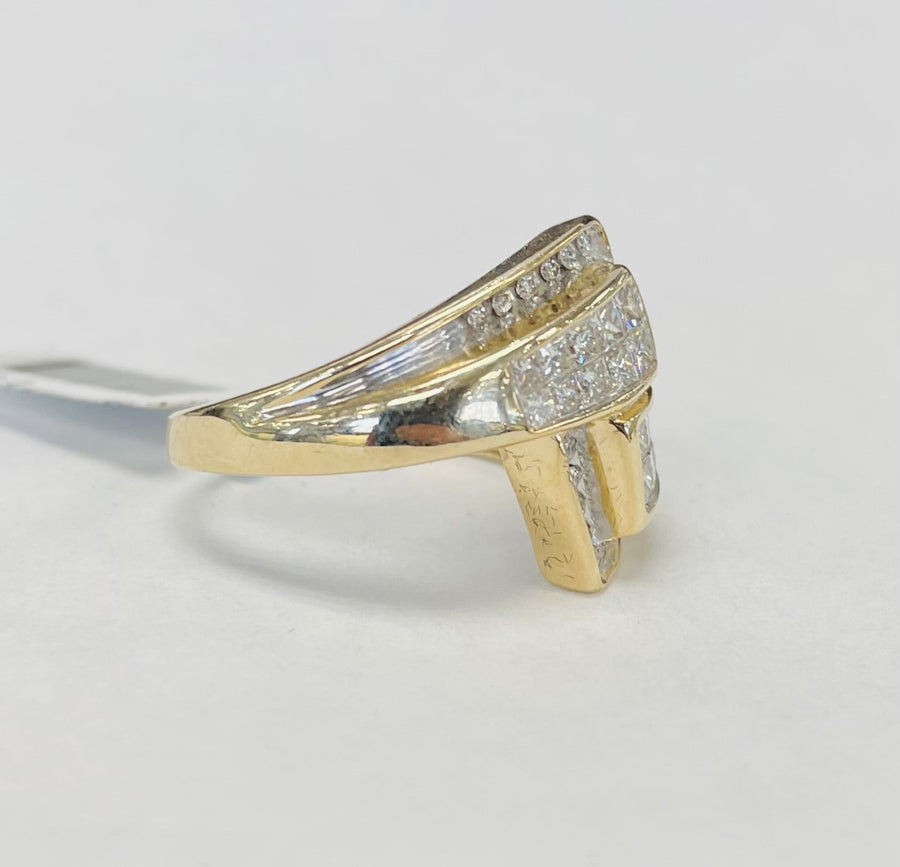 Estate Statement Bypass Diamond Ring