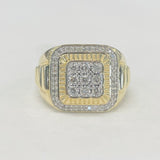 Rolex Style Square Diamond Mens Ring