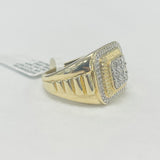 Rolex Style Square Diamond Mens Ring