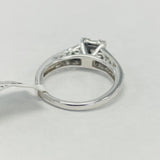 Round And Baghuette Composite Engagement Ring