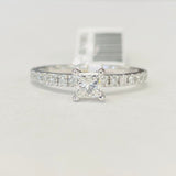 Princess Cut Accented Engagement