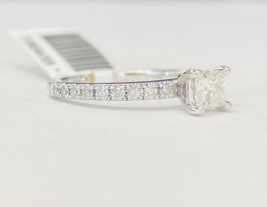 Princess Cut Accented Engagement