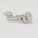 Modern Halo Diamond Engagement Ring