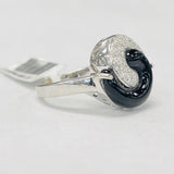 Estate Yin An Yang Diamond And Onyx Ring