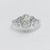 Vintage Mine Cut Diamond Filigree Ring