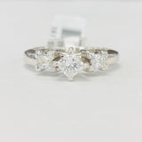 Three Stone VS Princess Cut Certified Diamond Engagement Ring