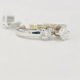 Three Stone VS Princess Cut Certified Diamond Engagement Ring