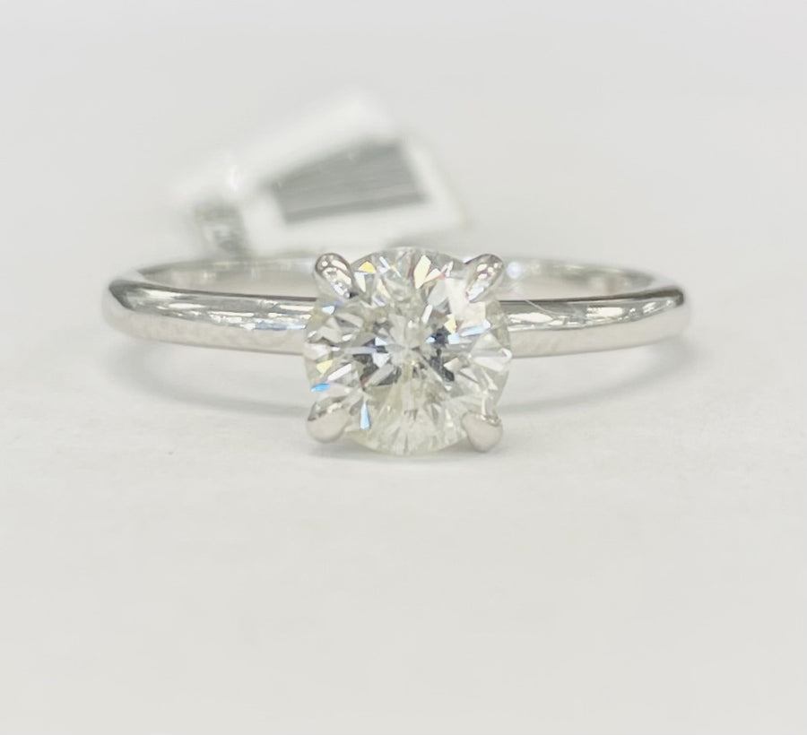 Solitare Certified 1CT Round Diamond Engagement Ring