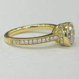 Noam Carver B025-02YM-100A  14K Yellow Gold Bezel Set Accented Diamond Engagement Ring