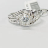Twist White Gold Diamond Wedding Set
