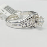 Twist White Gold Diamond Wedding Set