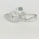 Neil Lane Oval Diamond Double Halo Wedding Set 1 1/3CTW