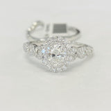 Neil Lane Oval Diamond Double Halo Wedding Set 1 1/3CTW