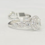 Neil Lane Oval Diamond Double Halo Wedding Set 1 1/3CTW