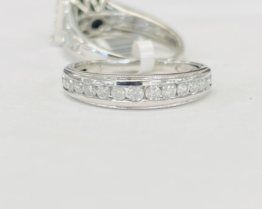 Quad Square Halo Diamond Wedding Set 1 1/2CTW