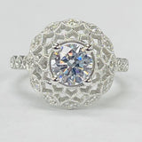 Noam Carver - Vintage Inspired Large Halo Diamond Setting