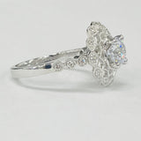 Noam Carver - Vintage Inspired Large Halo Diamond Setting