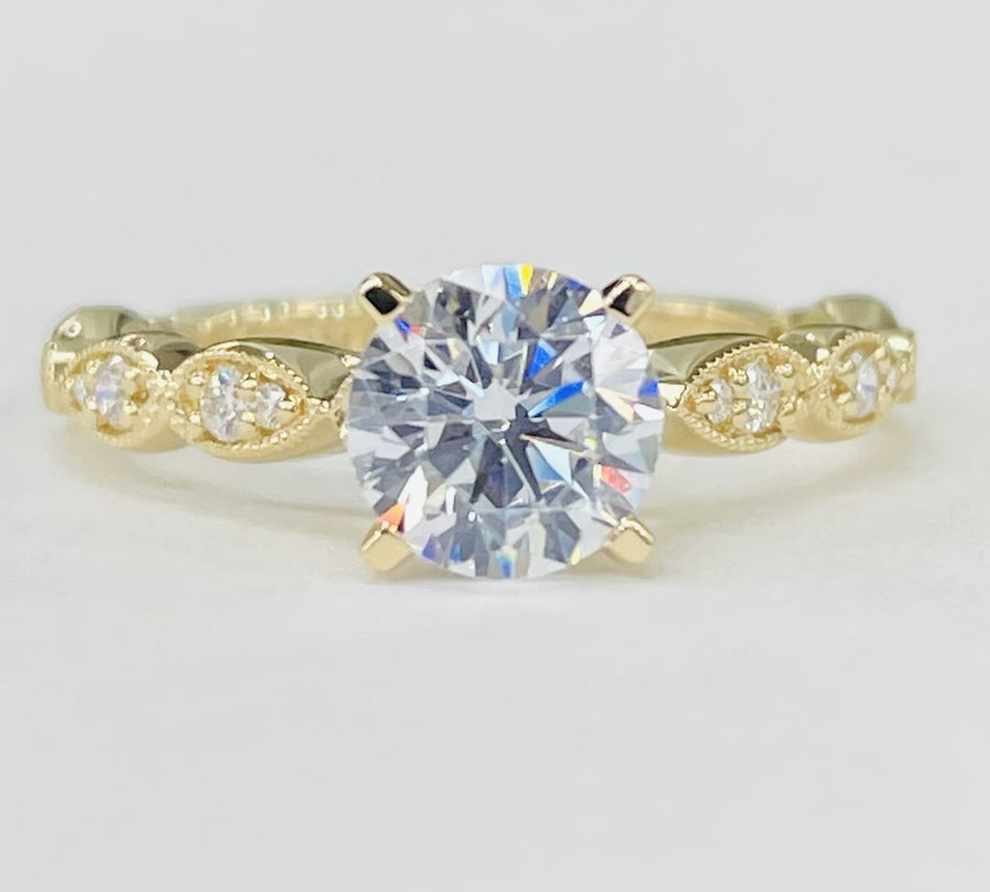 Noam Carver - Scalloped Cathedral Diamond Setting