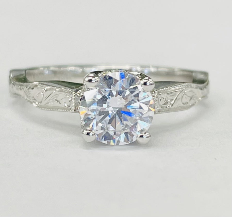 Noam Carver- Vintage Inspired Hidden Halo Diamond Setting