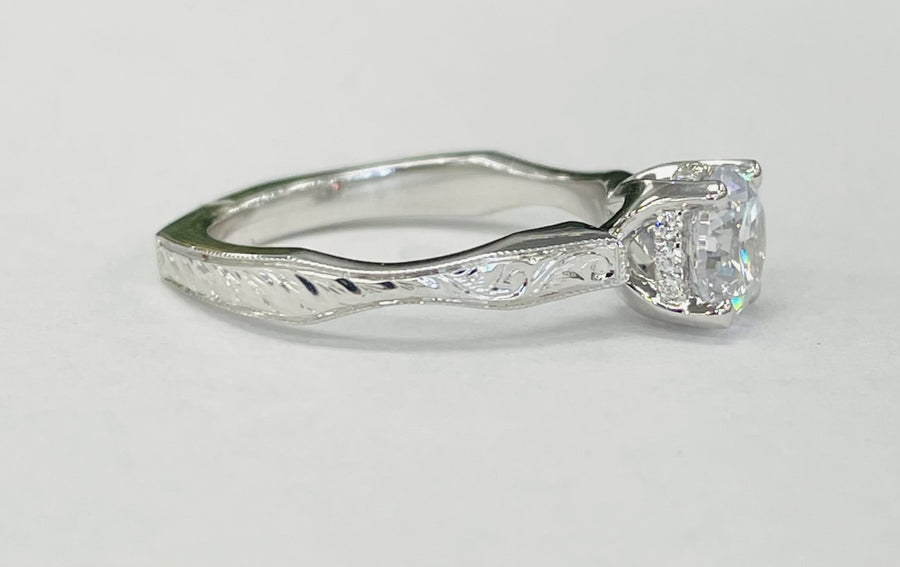 Noam Carver- Vintage Inspired Hidden Halo Diamond Setting