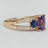 LeVian Rose Gold Amthyest And Tanzanite Diamond RIng