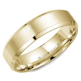 Noam Carver 14KT Yellow Gold CrownRing Wedding Band – 6mm Width (Model WB-7007Y-M10)