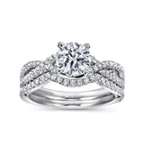 Gabriel & Co. Gina - 14K White Gold Round Twisted Diamond Engagement Ring