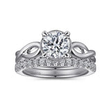 Gabriel & Co. Emiliana ER15790R4W44JJ – 14K White Gold Split Shank Round Diamond Engagement Ring
