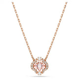 Swarovski Sparkling Dance Clover Necklace 5514488 – Pink Dancing Stone, Rose Gold-Tone Plated