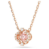 Swarovski Sparkling Dance Clover Necklace 5514488 – Pink Dancing Stone, Rose Gold-Tone Plated