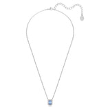 Swarovski 5614926 Millenia Necklace – Octagon Cut Blue Crystal, Rhodium Plated