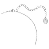 Swarovski 5614926 Millenia Necklace – Octagon Cut Blue Crystal, Rhodium Plated