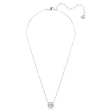 Swarovski Una necklace Round cut, Blue, Rhodium plated 5279425