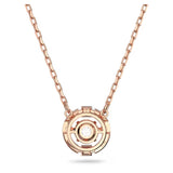 Swarovski Una necklace Round cut, White, Rose gold-tone plated 5272364