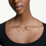 Swarovski Una necklace Round cut, White, Rose gold-tone plated 5272364