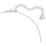 Swarovski 599177 Millenia Square Zirconia Necklace – White Crystal, Rhodium Plated