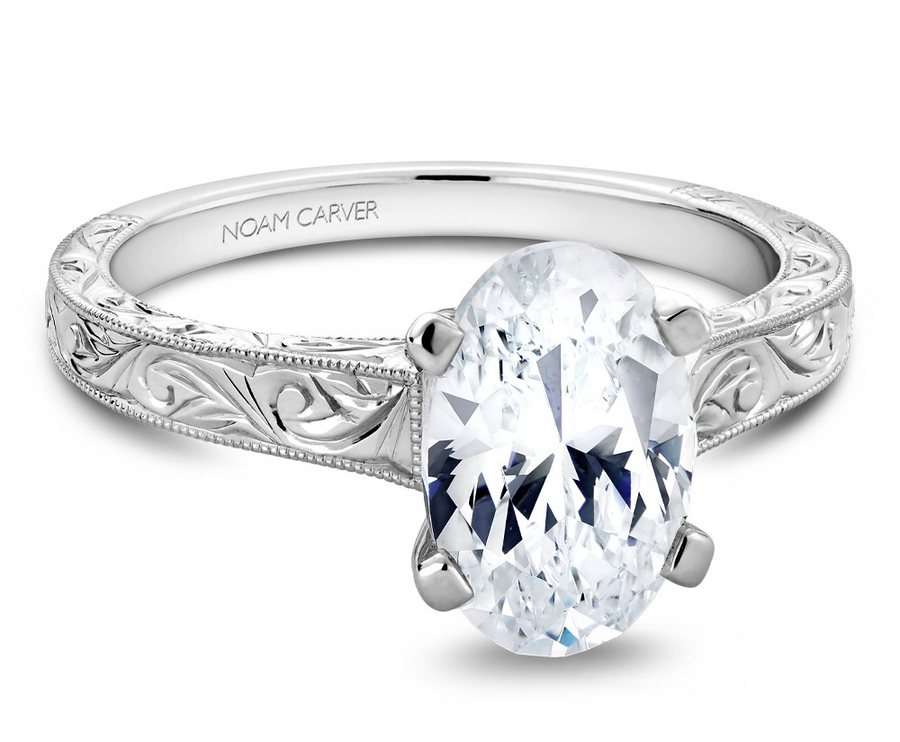 Noam Carver 14K White Gold Engagement Ring