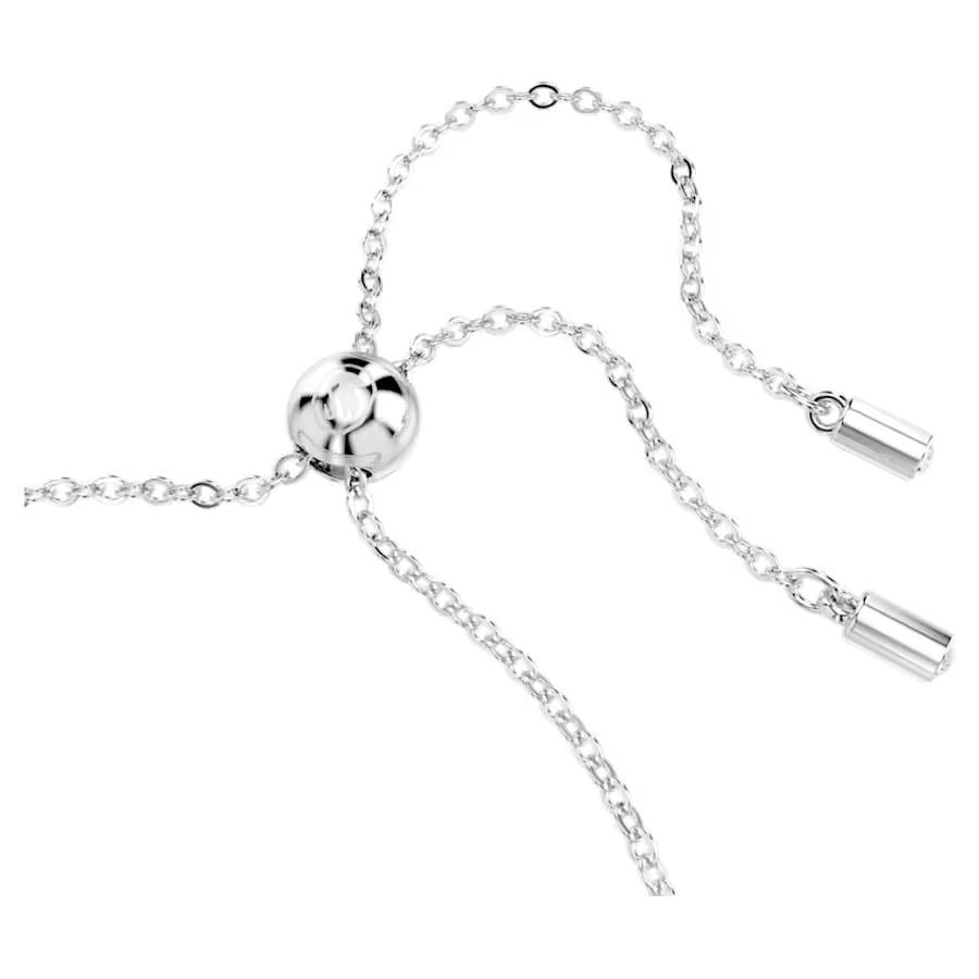 Matrix Tennis bracelet Mixed cuts, Blue, Rhodium plated
